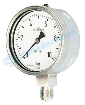 0-10 BAR Pressure Gauge 1/2'' Bottom Connection